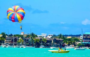 Parasailing in Grand Baie
