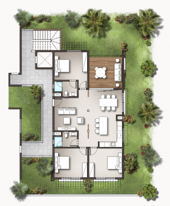 3bedroom apartment floor plan pereybere Mauritius