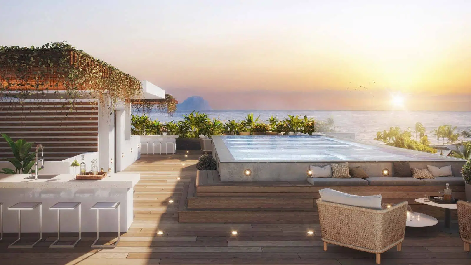 Sunset Cove by 2Futures Rooftop Sky Bar with infinity pool and BBQ area