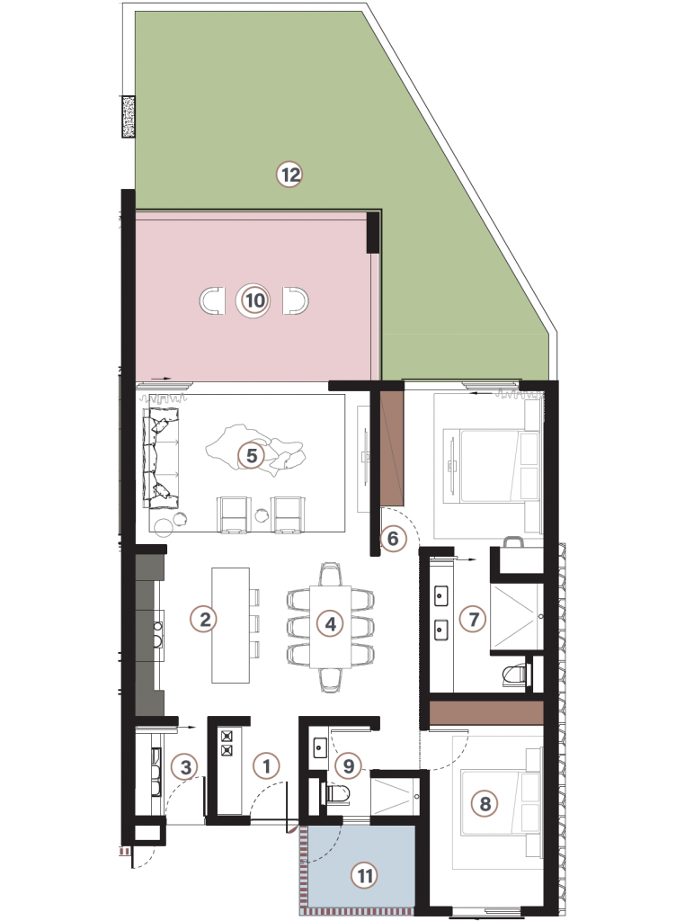 2 bedroom apartment ground floor
