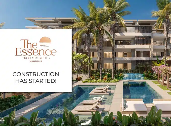 the essence by 2futures mauritius trou aux biches construction started