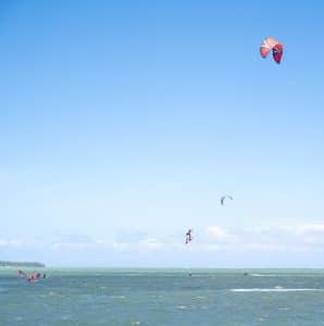 kitesurfing in the west of mauritius